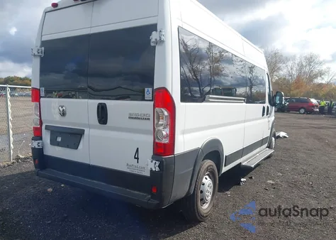 2023 Ram Promaster 2500 Window Van High Roof 159 Wb z USA, uszkodzony, nr VIN 3C6LRVPG6PE579863